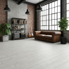 Carrelage sol imitation parquet Palm Blanc 23x120 cm