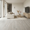 Carrelage sol imitation parquet Palm gris 23x120 cm
