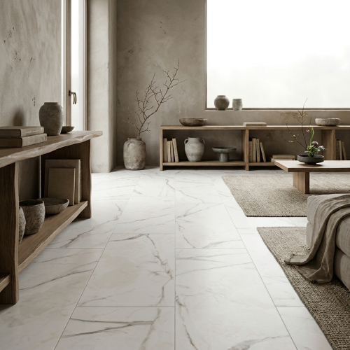 Carrelage sol effet marbre...