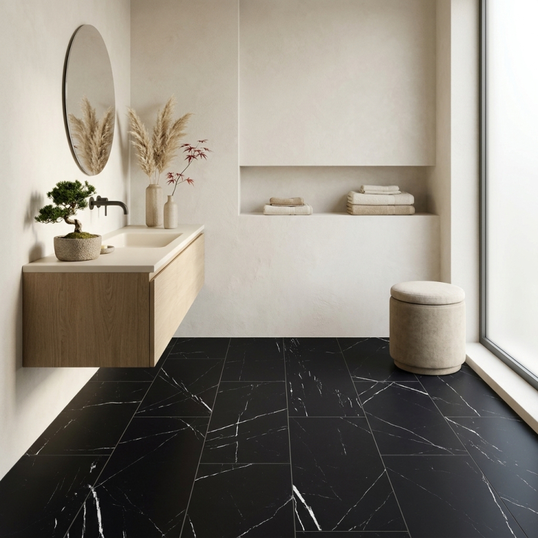 Carrelage sol effet marbre Déco Slate mat bellagio 60x120 cm