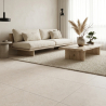 Carrelage sol effet pierre Laconi ivoire 100x100 cm