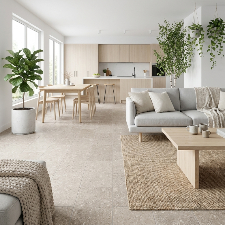 Carrelage sol effet pierre Laconi sable 30x60 cm
