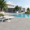 Carrelage sol extérieur effet pierre Laconi gris R11 60x120 cm