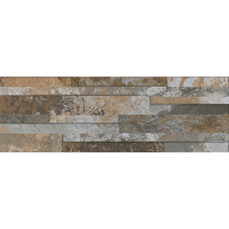 Carrelage effet parement Atlas lave 17x52 cm