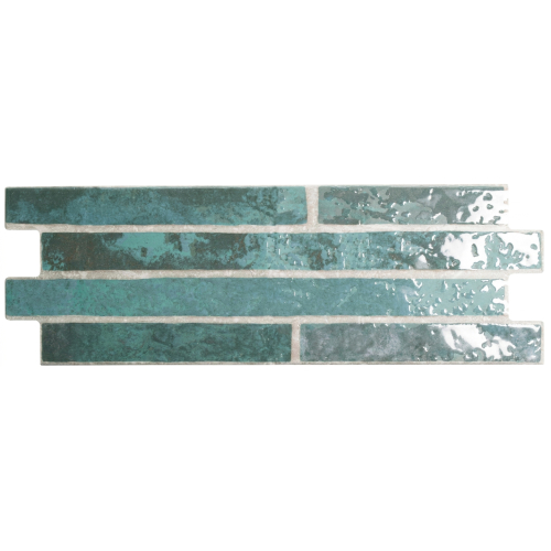 Carrelage mur effet zellige Meknès bleu nuit 15x45 cm