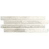 Carrelage mur effet zellige Meknès blanc poudré satiné 15x45 cm