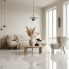 Carrelage sol poli effet marbre Shilla neige 120x120 cm