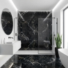 Carrelage sol et mur poli effet marbre Botticcino dark wave 60*120 cm