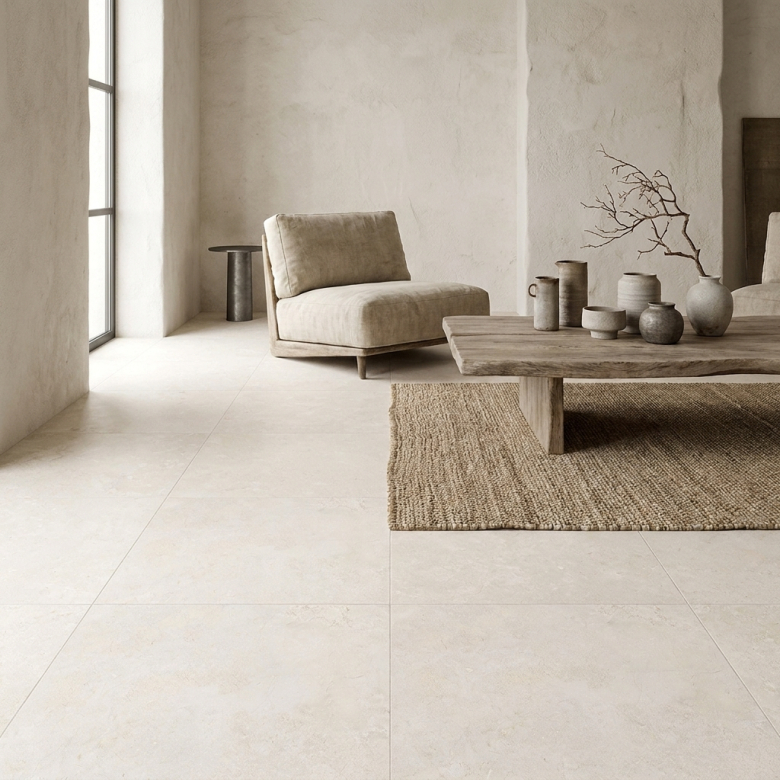 Carrelage sol moderne Rio Blanc grisé 60x60 cm