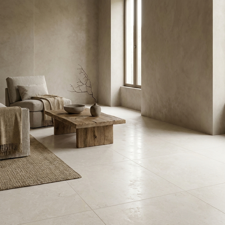 Carrelage sol moderne Rio Blanc grisé 120x120 cm