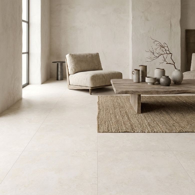 Carrelage sol moderne Rio Blanc grisé 90x90 cm