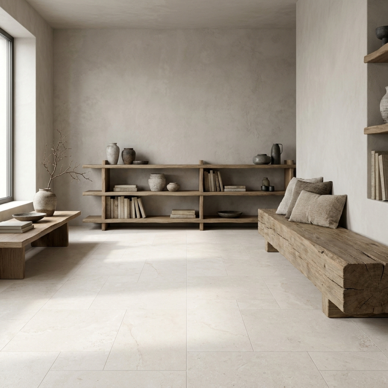Carrelage sol moderne Rio Blanc grisé 60x120 cm