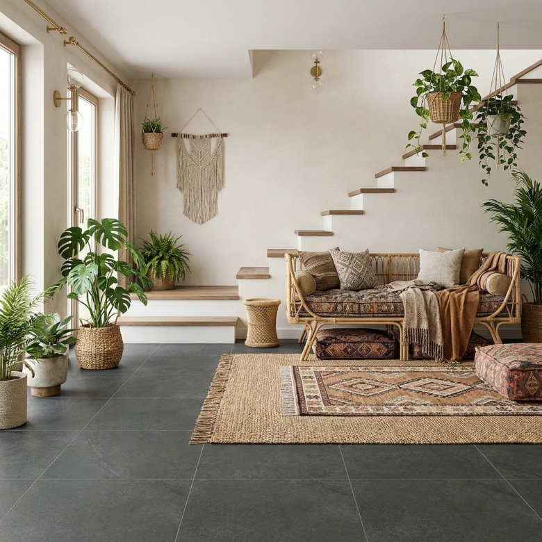 Carrelage sol moderne Day dark grey 60*60 cm