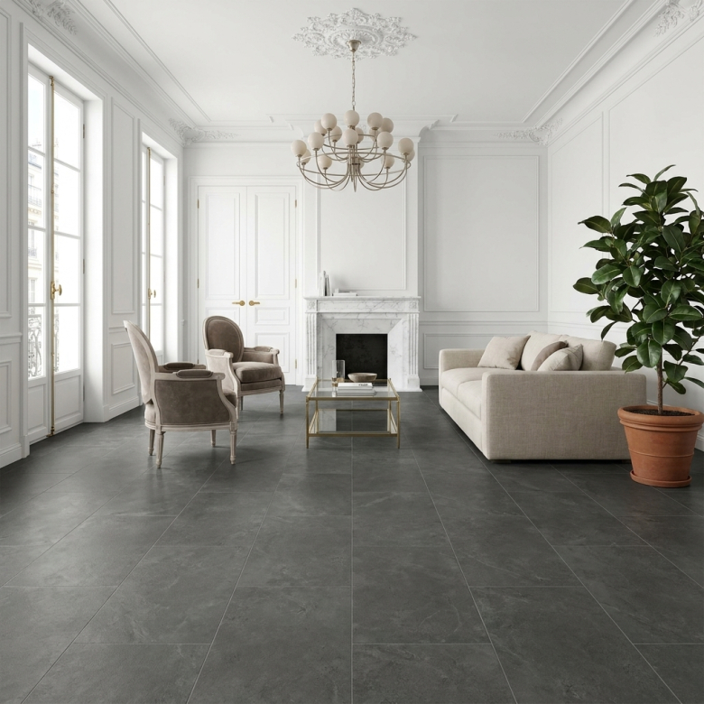 Carrelage sol moderne Day dark grey 30*60 cm