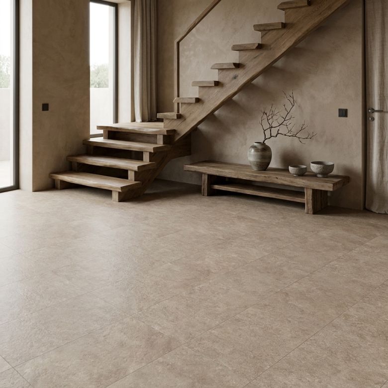 Carrelage sol effet pierre Ellora naturel 60120 cm