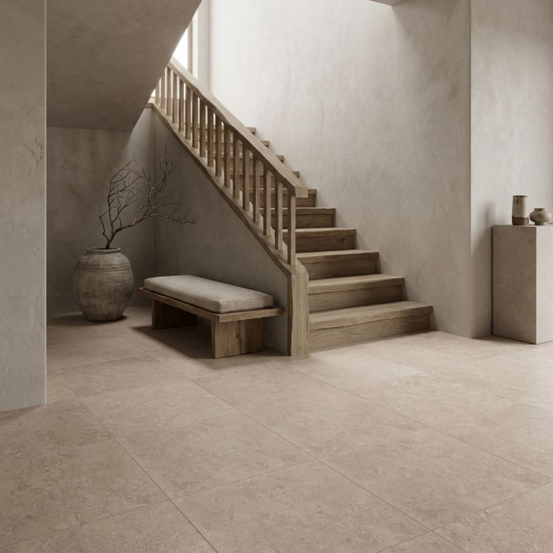 Carrelage sol effet pierre Ellora naturel 100100 cm