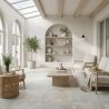 Carrelage sol effet pierre de Bali Chateau blanc 30x60 cm