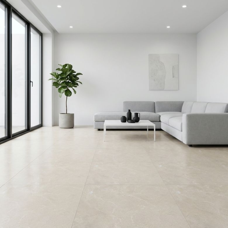 Carrelage sol effet pierre perle earth 90x90 cm