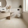 Carrelage sol effet pierre perle cream 30x60 cm