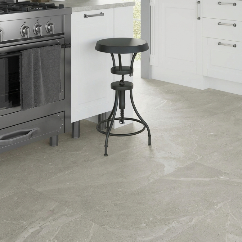 Carrelage sol effet pierre Stèle crème 30x60 cm
