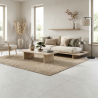 Carrelage sol effet pierre Lindos Blanc grisé 60x60 cm