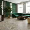Carrelage sol et mur effet pierre Pyrite taupe Mat 60x120 cm
