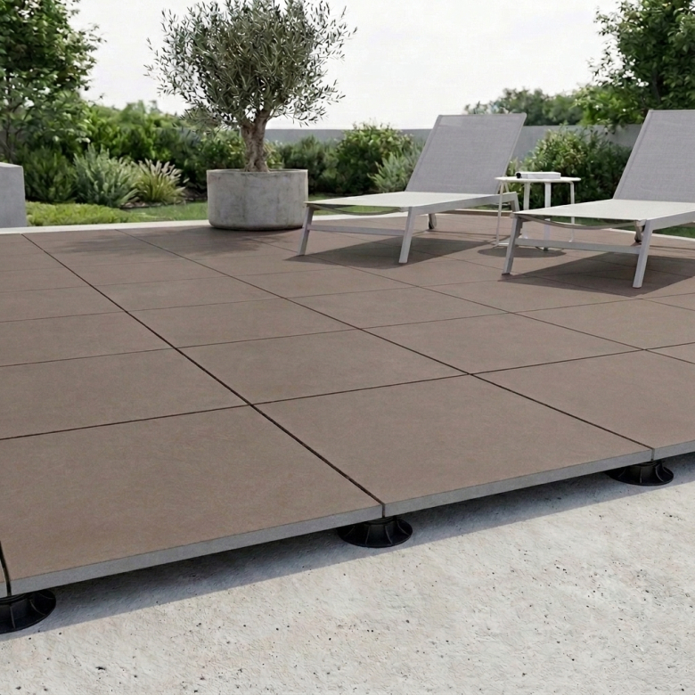 Dalle extérieur Back 2.0 Marron R11 60x60 cm