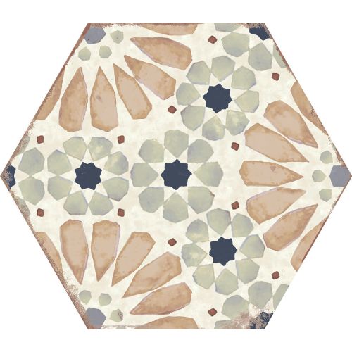 Carrelage sol hexagonal VagabondHanna 21x25 cm