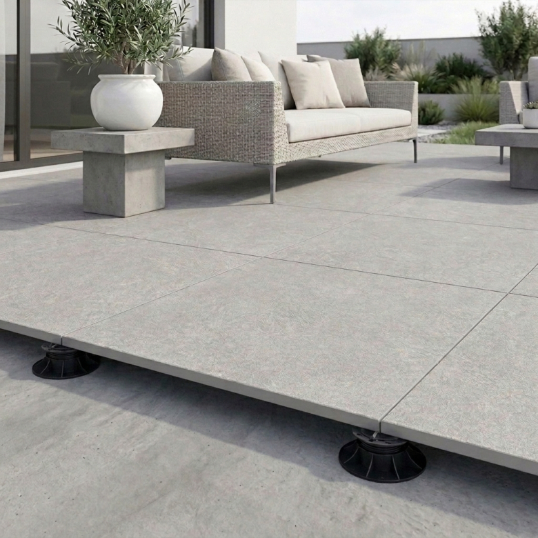 Dalle extérieur effet pierre Maddalena 2.0 grigio R11 60x60 cm