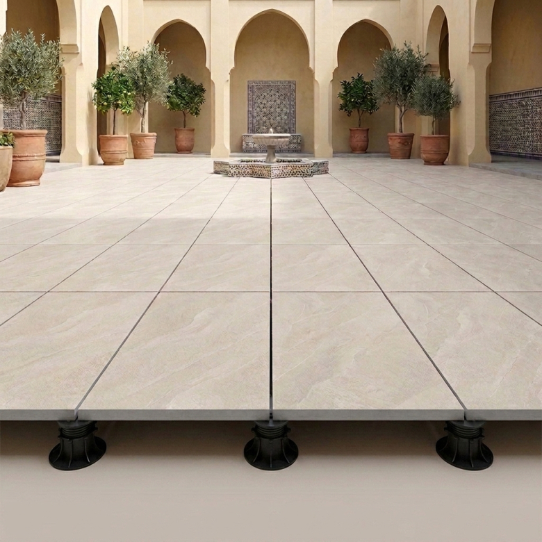 Dalle extérieur effet pierre Volcania 2.0 beige R11 60x120 cm