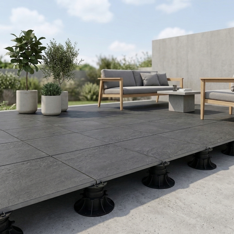 Dalle extérieur Valca 2.0 anthracite R11 60x60 cm