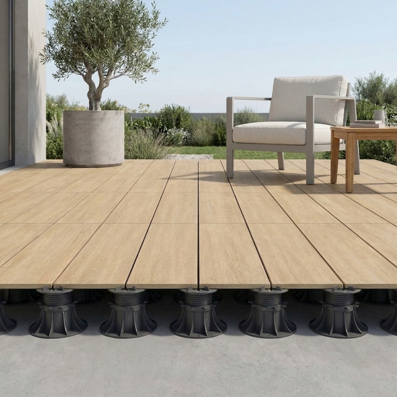 Dalle extérieur effet bois Florès 2.0 érable R11 40*120 cm