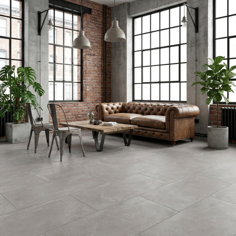 Carrelage sol effet métal Iron cement 30*60 cm