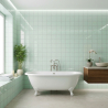 Carrelage mur Sunshine brillant Vert pastel 20x20 cm