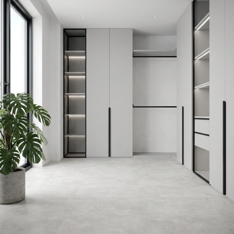 Carrelage sol poli Agra gris 30x60 cm