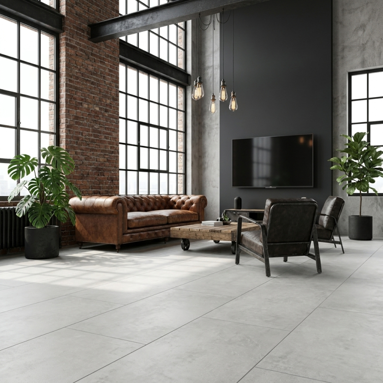 Carrelage sol poli Agra gris 60x120 cm