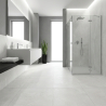 Carrelage sol poli Agra blanc grisé 60x60 cm