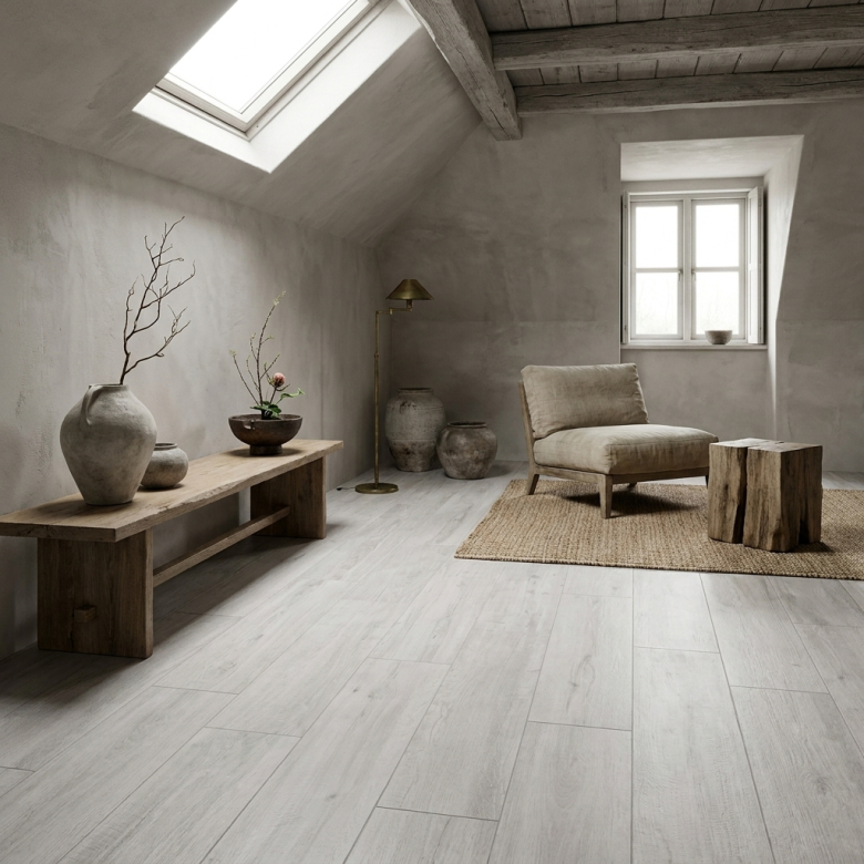 Carrelage sol imitation parquet Séquoia white 30*120 cm