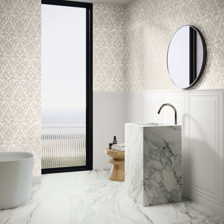 Frise Boiserie zocalo sorico blanc 10x60 cm