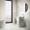 Frise Boiserie zocalo sorico blanc 10x60 cm