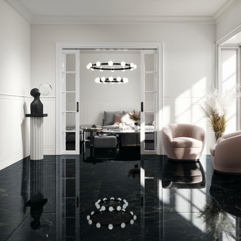 Frise Boiserie zocalo sorico blanc 10x60 cm