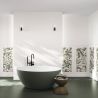 Frise Boiserie zocalo sorico blanc 10x60 cm
