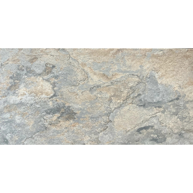 Carrelage sol extérieur effet pierre de bali Derawan multicolor R11 31x62 cm