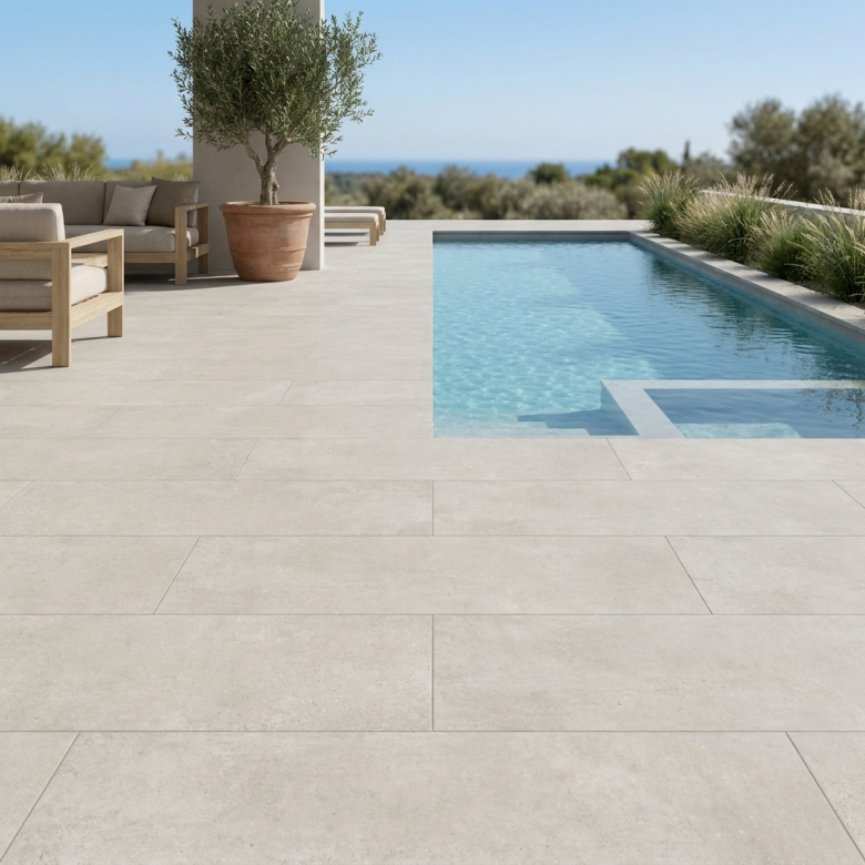 Dalle extérieur Gravi 2.0 crème R11 60x120 cm