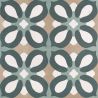 Carrelage sol effet carreaux de ciment Sligo vert sapin 33x33 cm