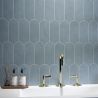 Carrelage mur effet Fleur Chic bleu8x21,5 cm