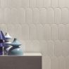 Carrelage mur effet Fleur Chic ivoire8x21,5 cm