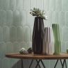 Carrelage mur effet Fleur Chic vert sauge8x21,5 cm