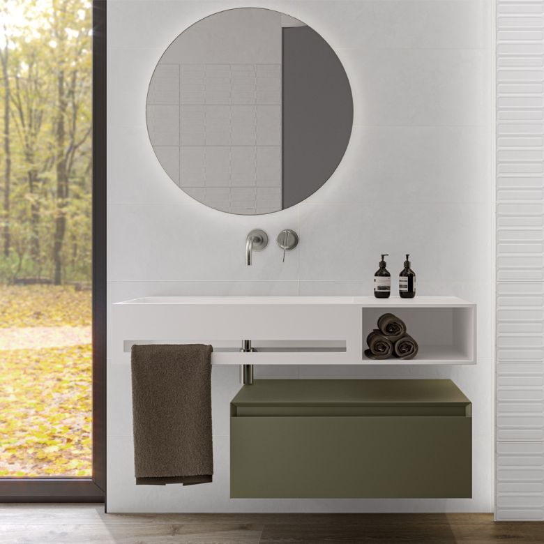 Carrelage mur Chic blanc 30x75 cm