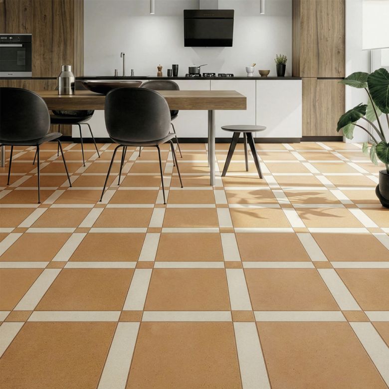 Carrelage sol traditionnel Villa terre 44x44 cm